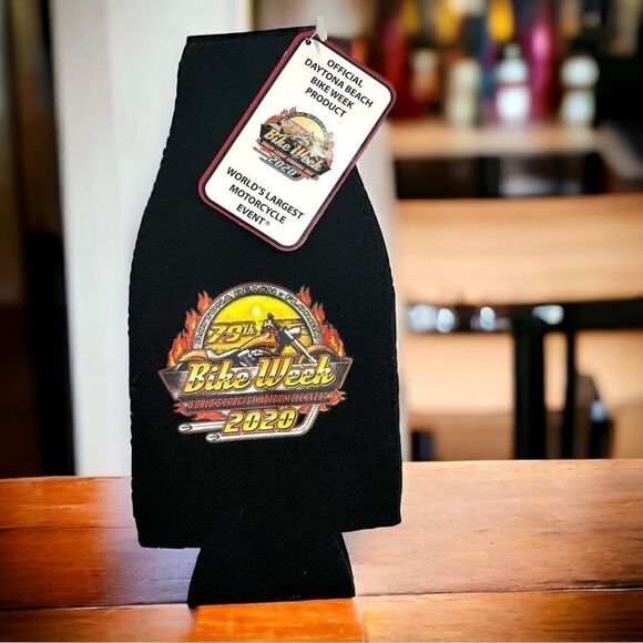 Official 2020 Daytona Beach l 79th Bike Week l Zipped Bottle Cooler l NWT - Picture 9 of 9